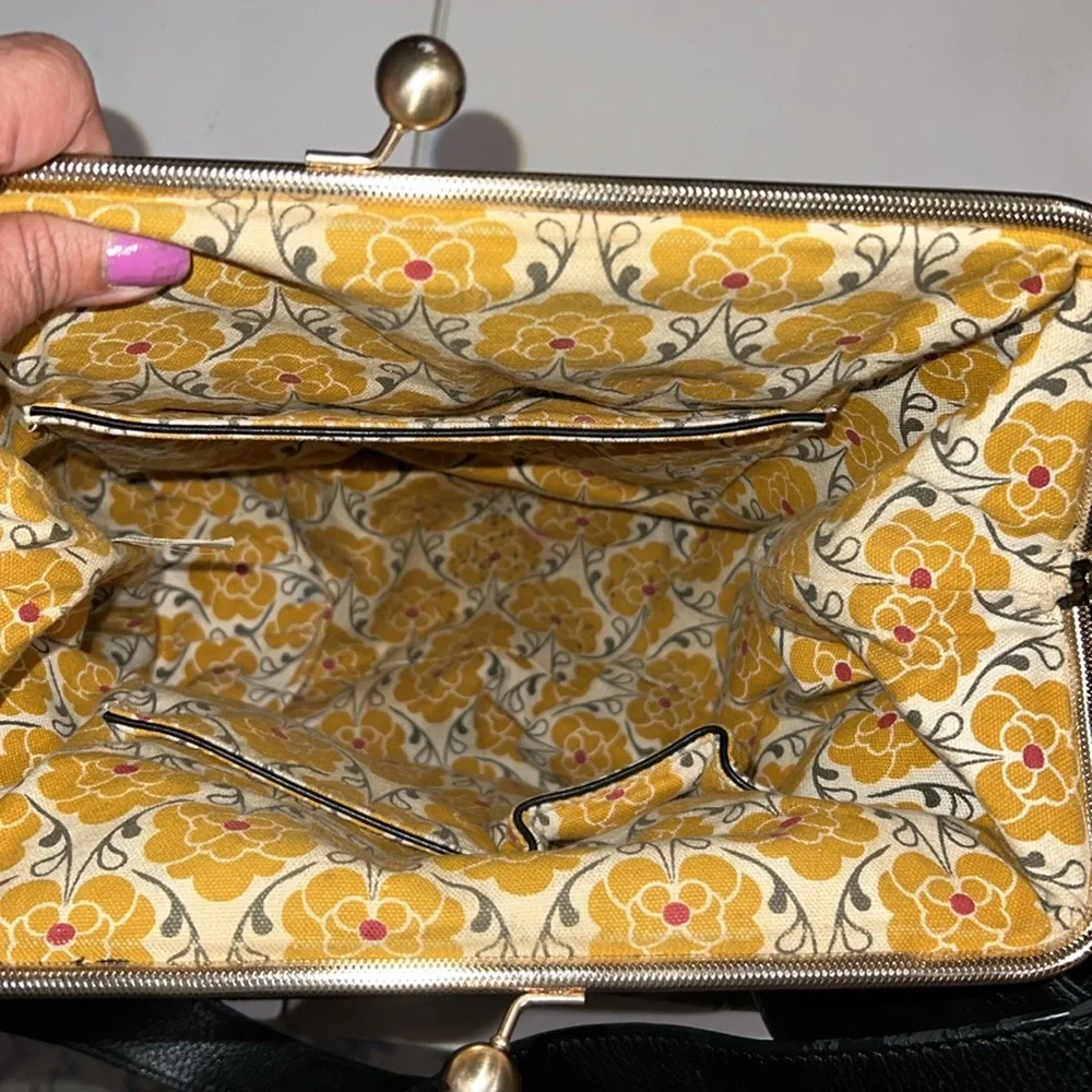 Emma Fox kiss lock satchel 17 x 12 - Picture 9 of 14